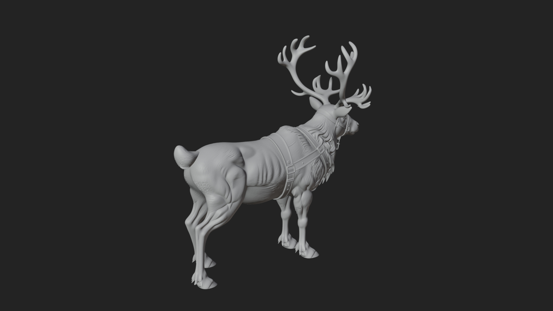 Christmas Reindeer Statue Design 12 3D Print Model 3D Model