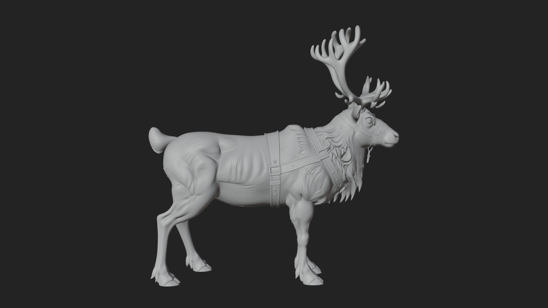 Christmas Reindeer Statue Design 12 3D Print Model 3D Model