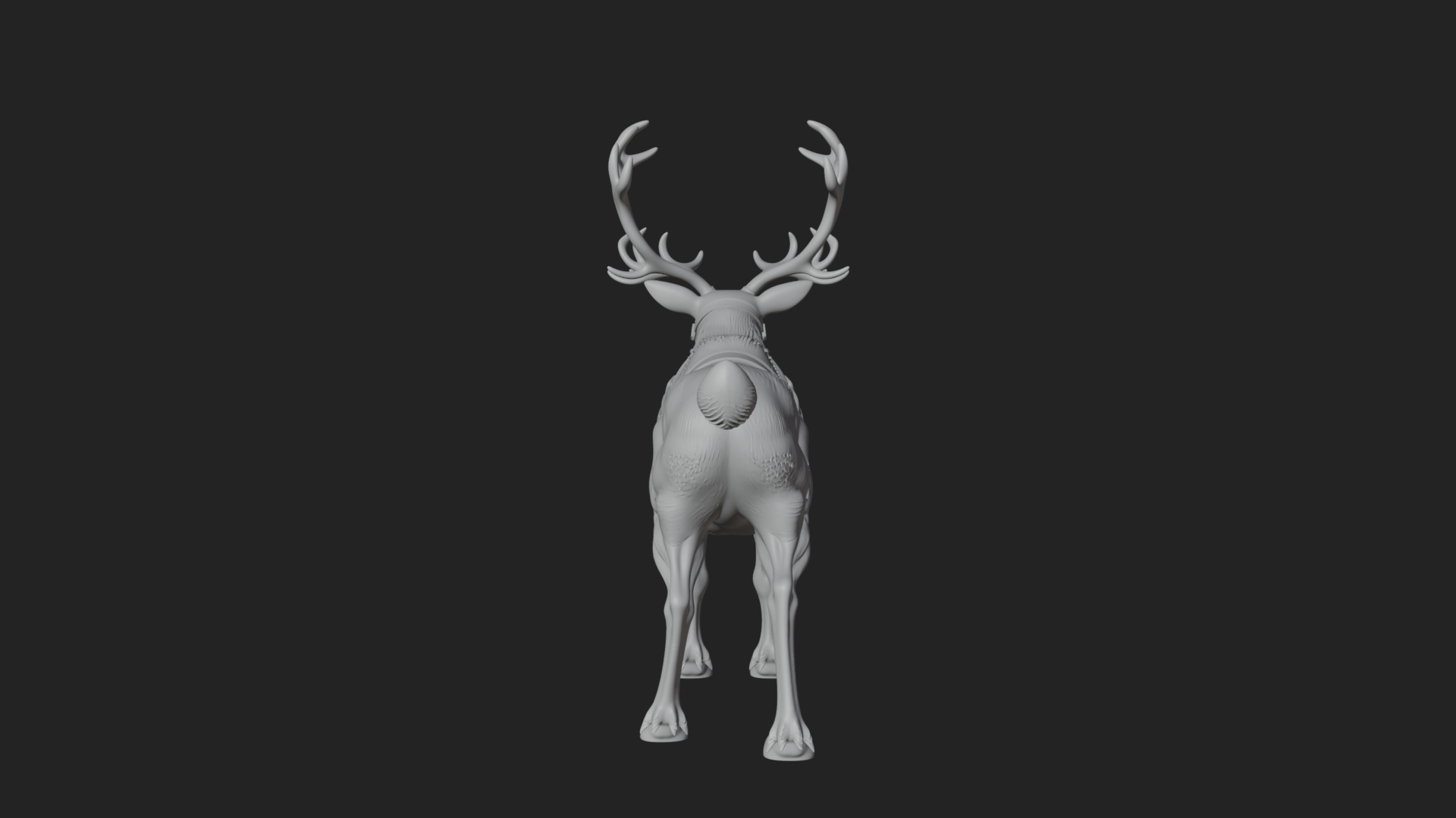 Christmas Reindeer Statue Design 12 3D Print Model 3D Model