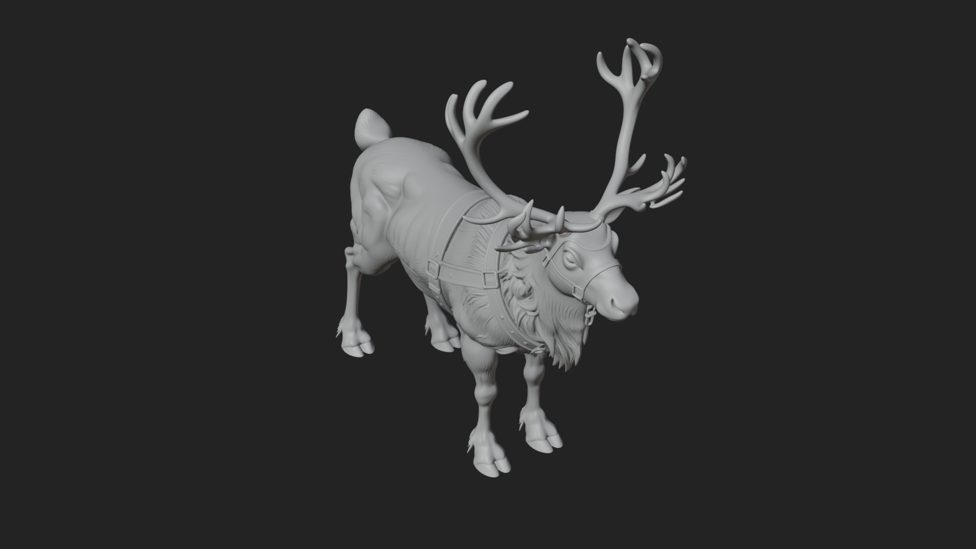 Christmas Reindeer Statue Design 12 3D Print Model 3D Model