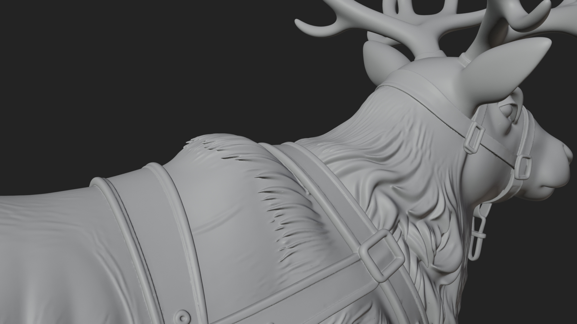 Christmas Reindeer Statue Design 12 3D Print Model 3D Model