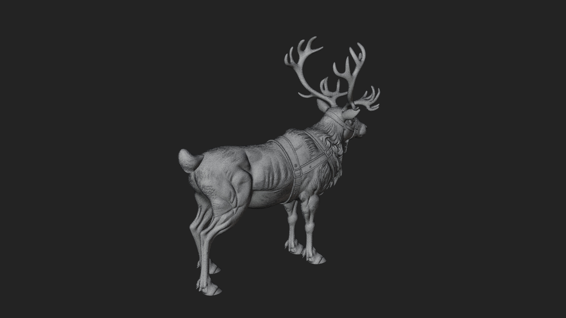Christmas Reindeer Statue Design 12 3D Print Model 3D Model