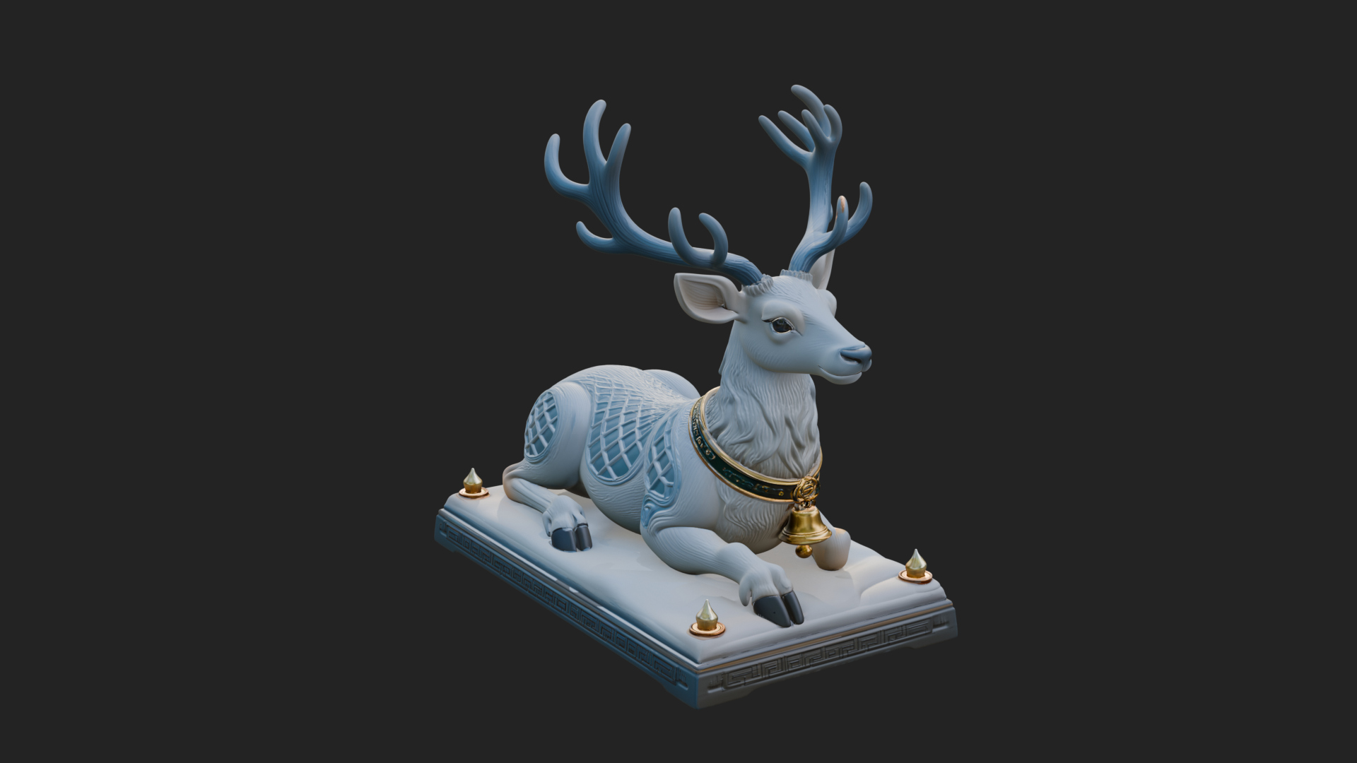 Christmas Reindeer Statue Design 13 3D Print Model 3D Model