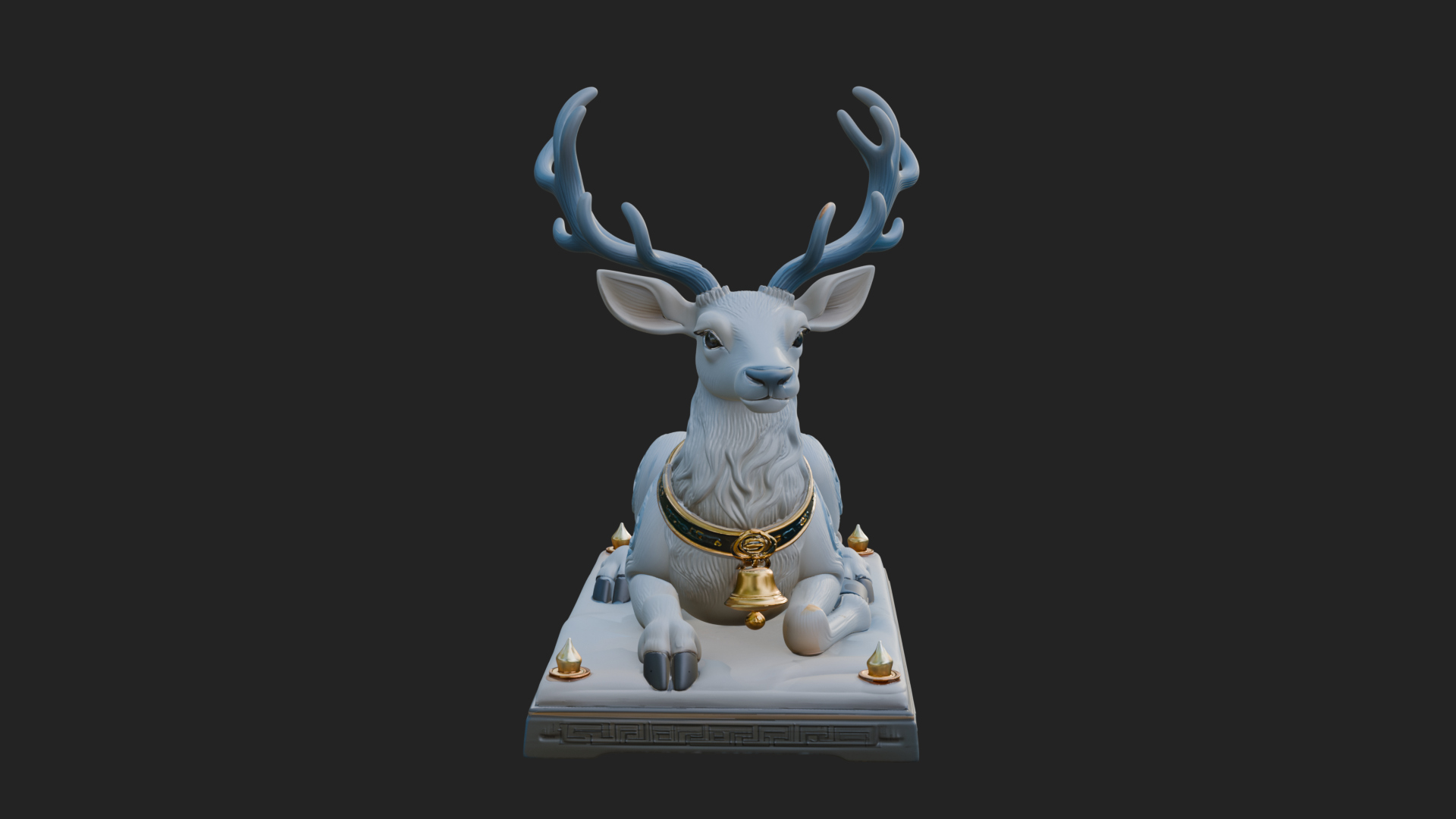 Christmas Reindeer Statue Design 13 3D Print Model 3D Model