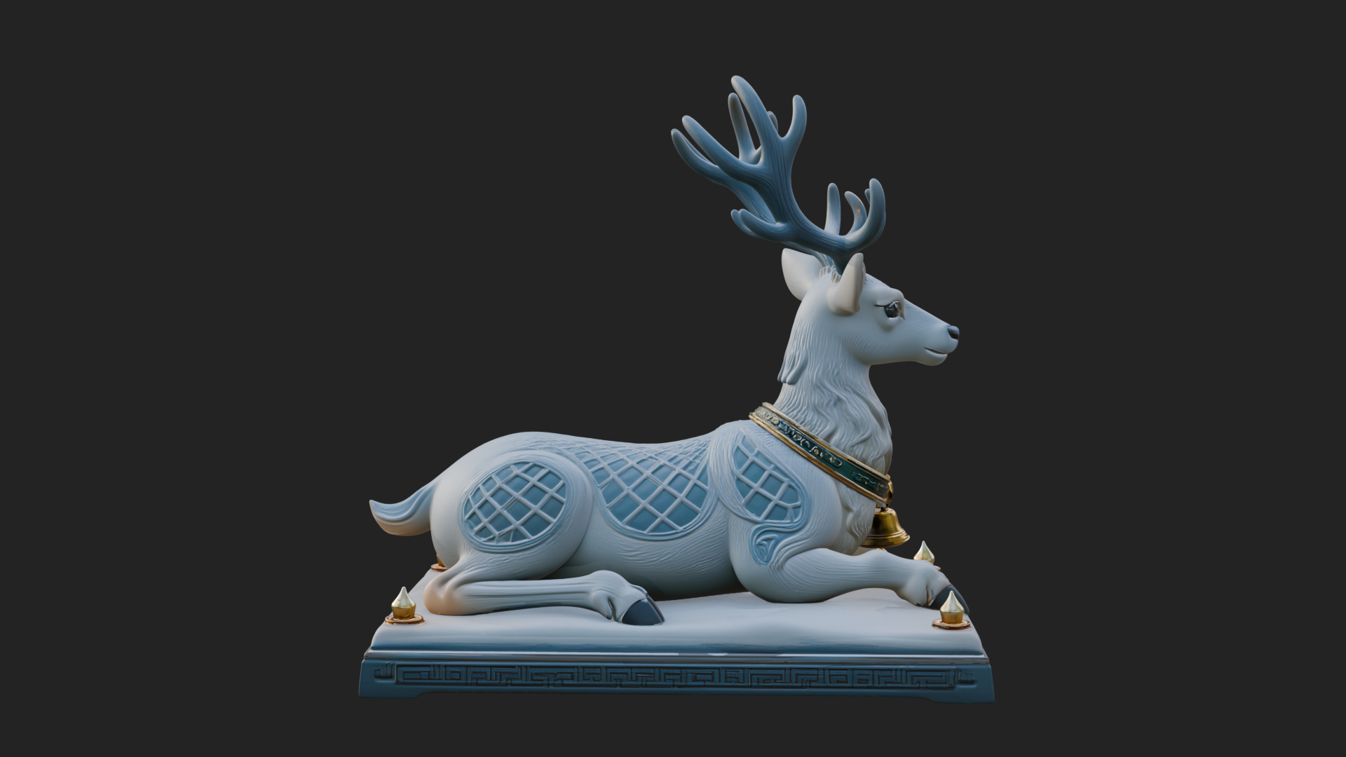 Christmas Reindeer Statue Design 13 3D Print Model 3D Model