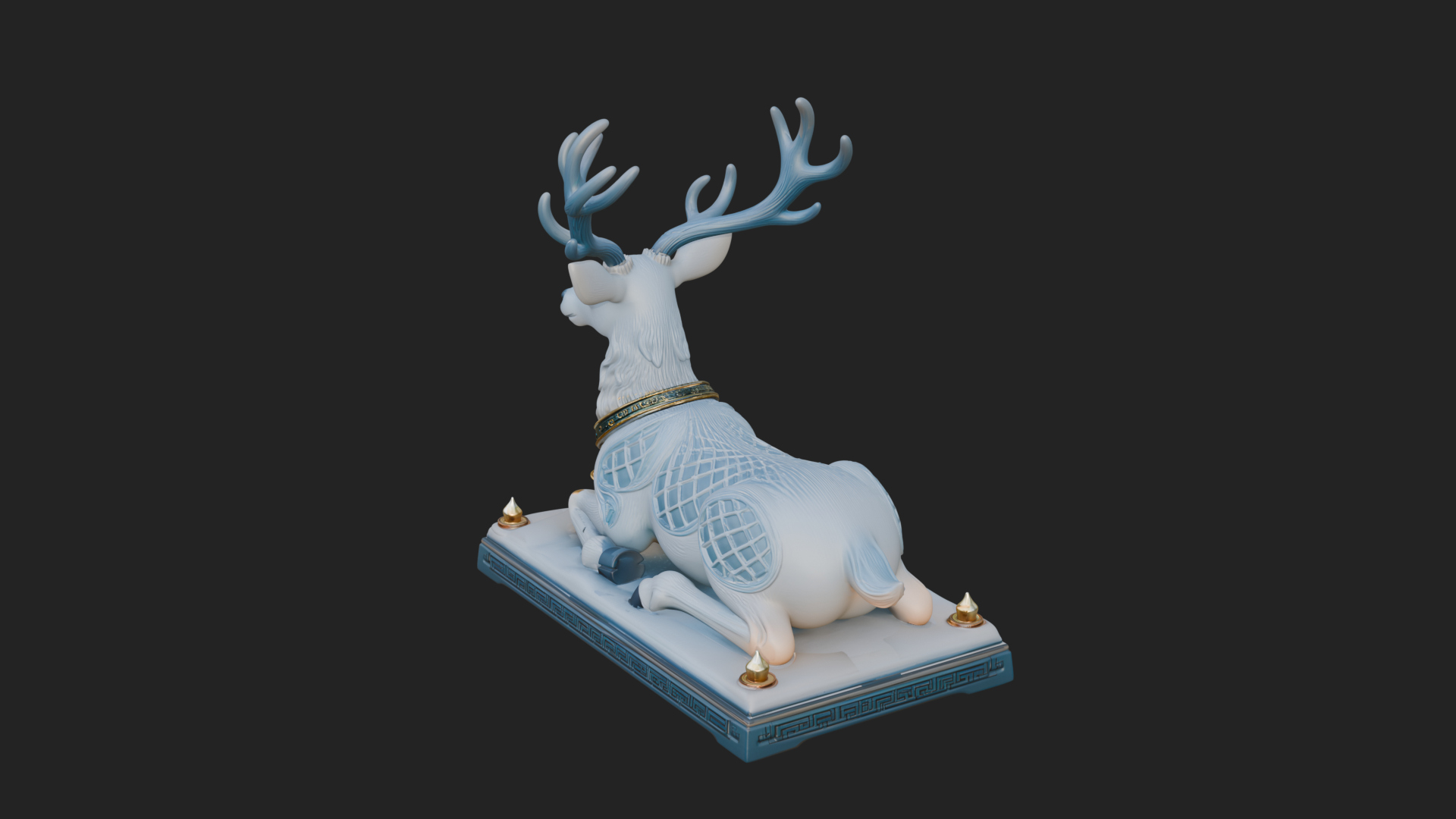 Christmas Reindeer Statue Design 13 3D Print Model 3D Model