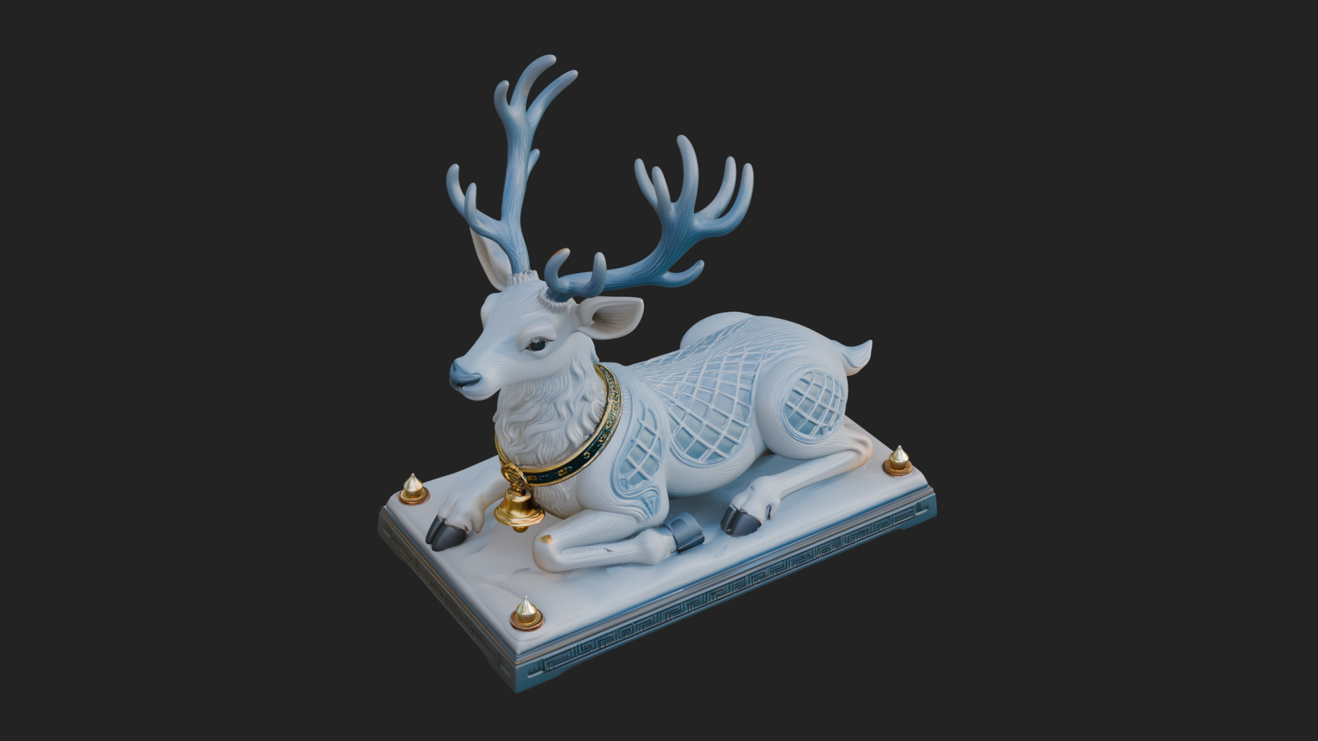 Christmas Reindeer Statue Design 13 3D Print Model 3D Model