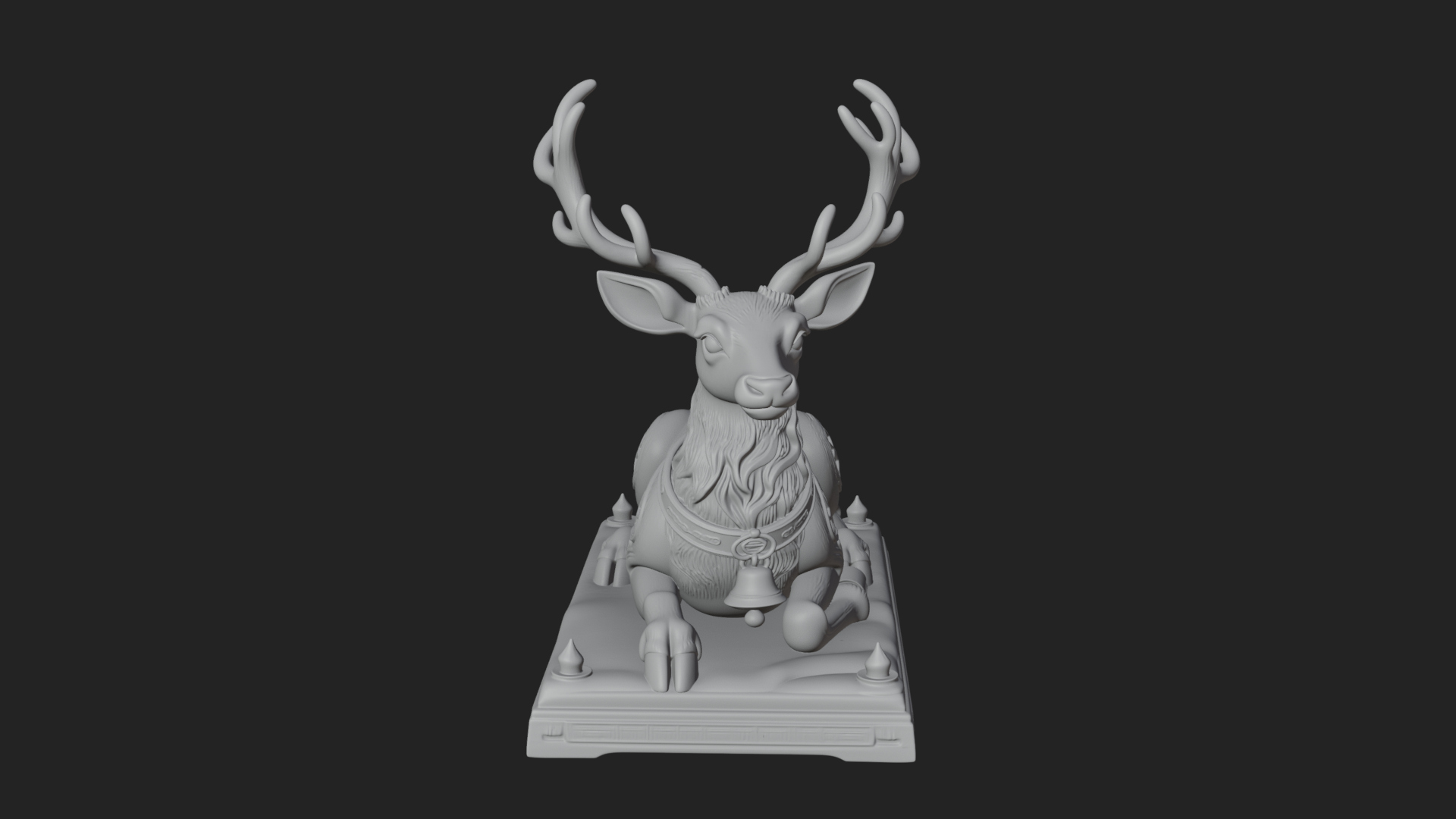 Christmas Reindeer Statue Design 13 3D Print Model 3D Model