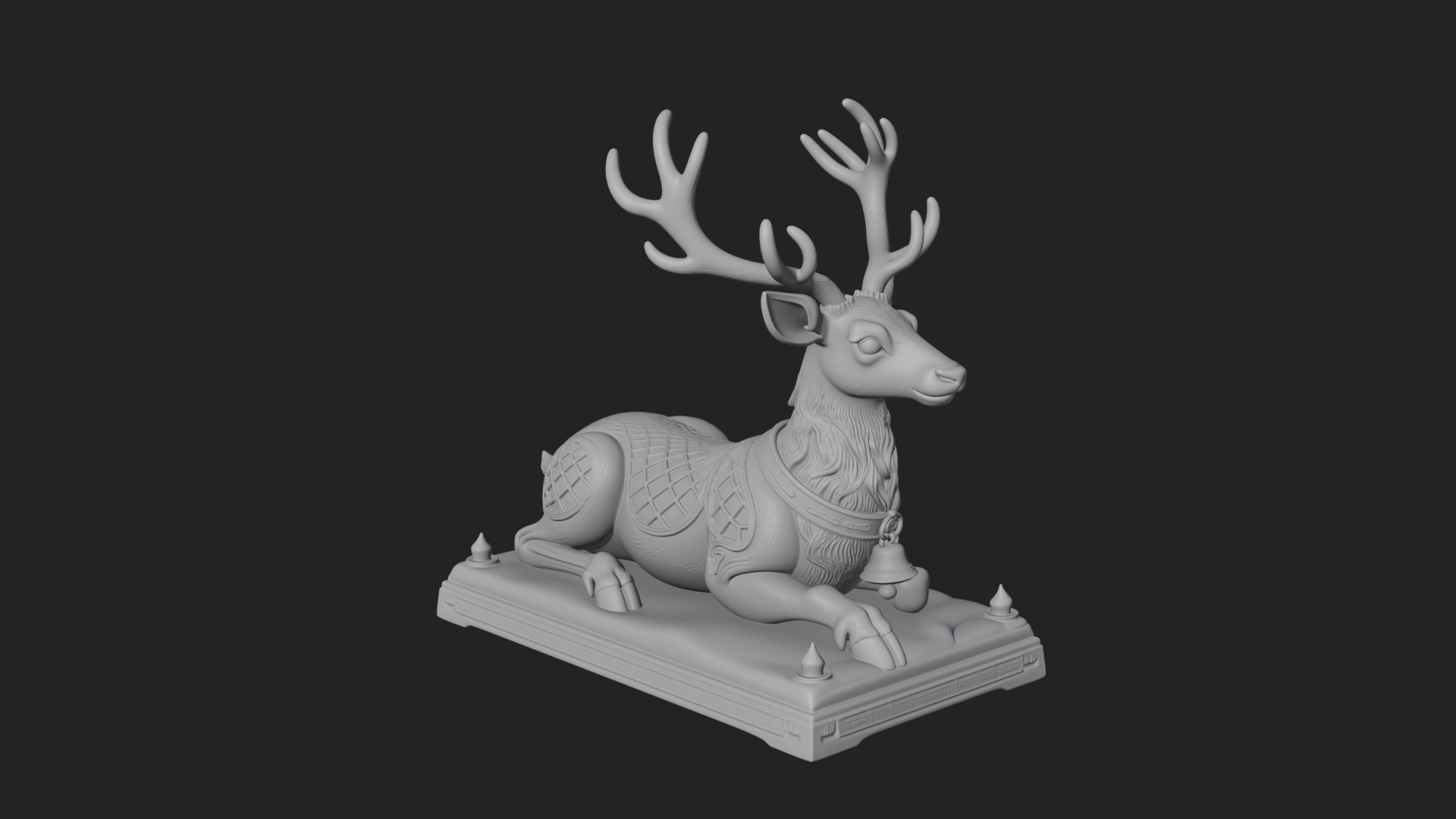Christmas Reindeer Statue Design 13 3D Print Model 3D Model