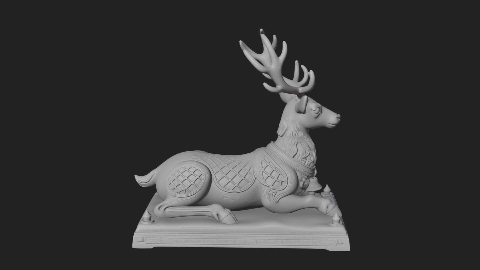 Christmas Reindeer Statue Design 13 3D Print Model 3D Model