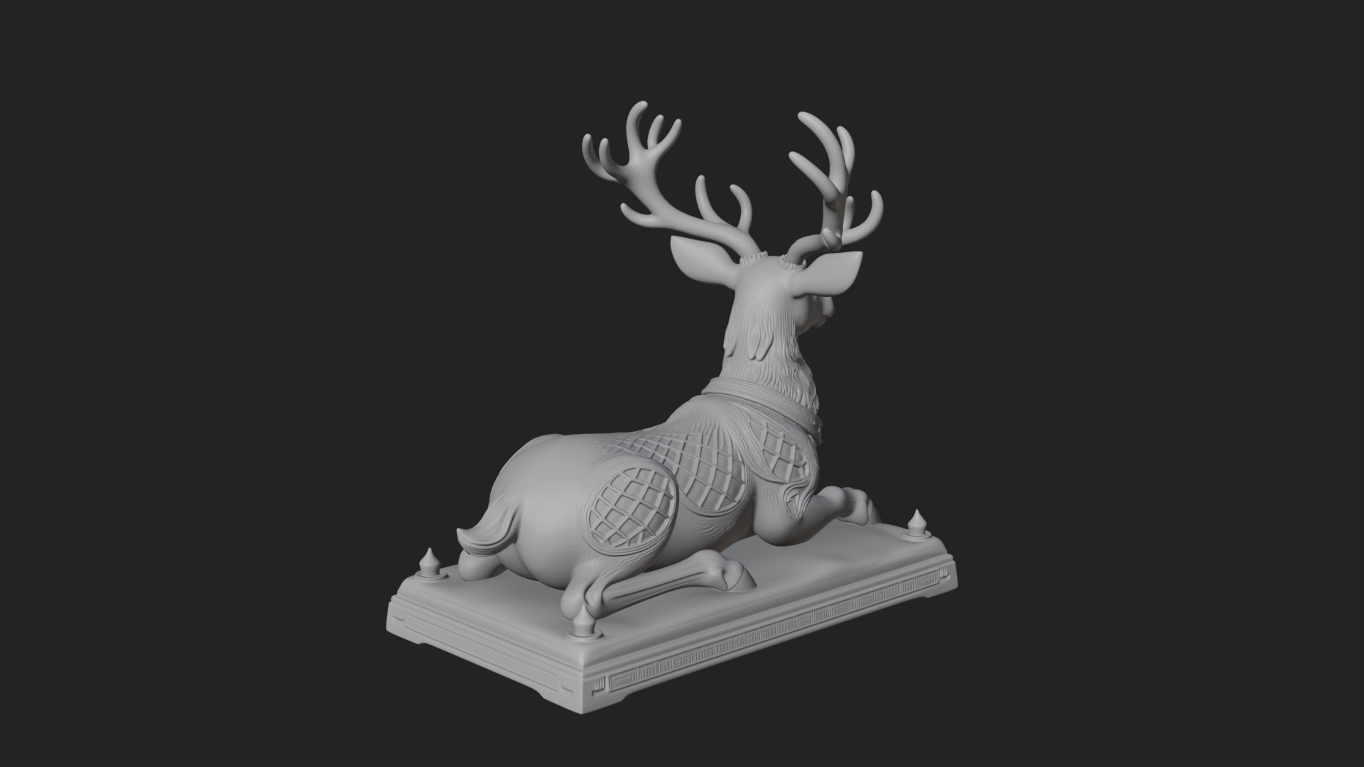 Christmas Reindeer Statue Design 13 3D Print Model 3D Model