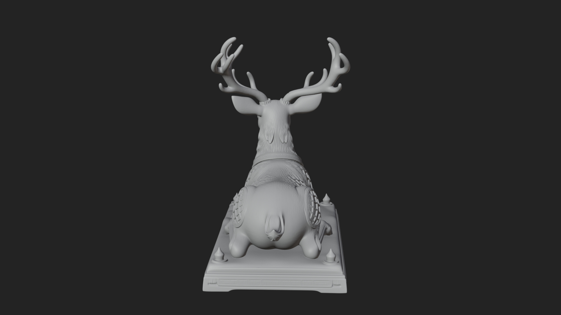 Christmas Reindeer Statue Design 13 3D Print Model 3D Model