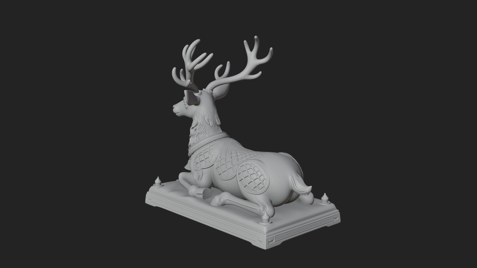 Christmas Reindeer Statue Design 13 3D Print Model 3D Model