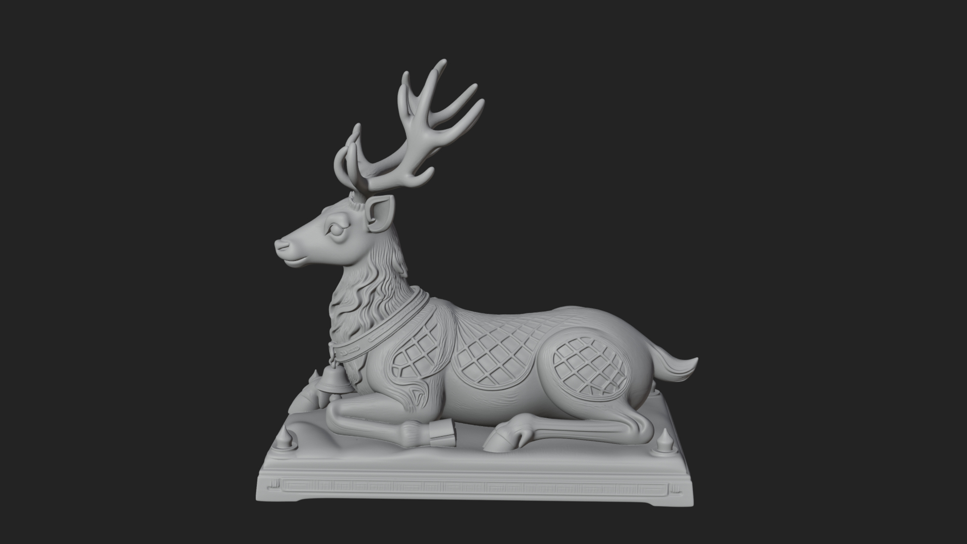 Christmas Reindeer Statue Design 13 3D Print Model 3D Model
