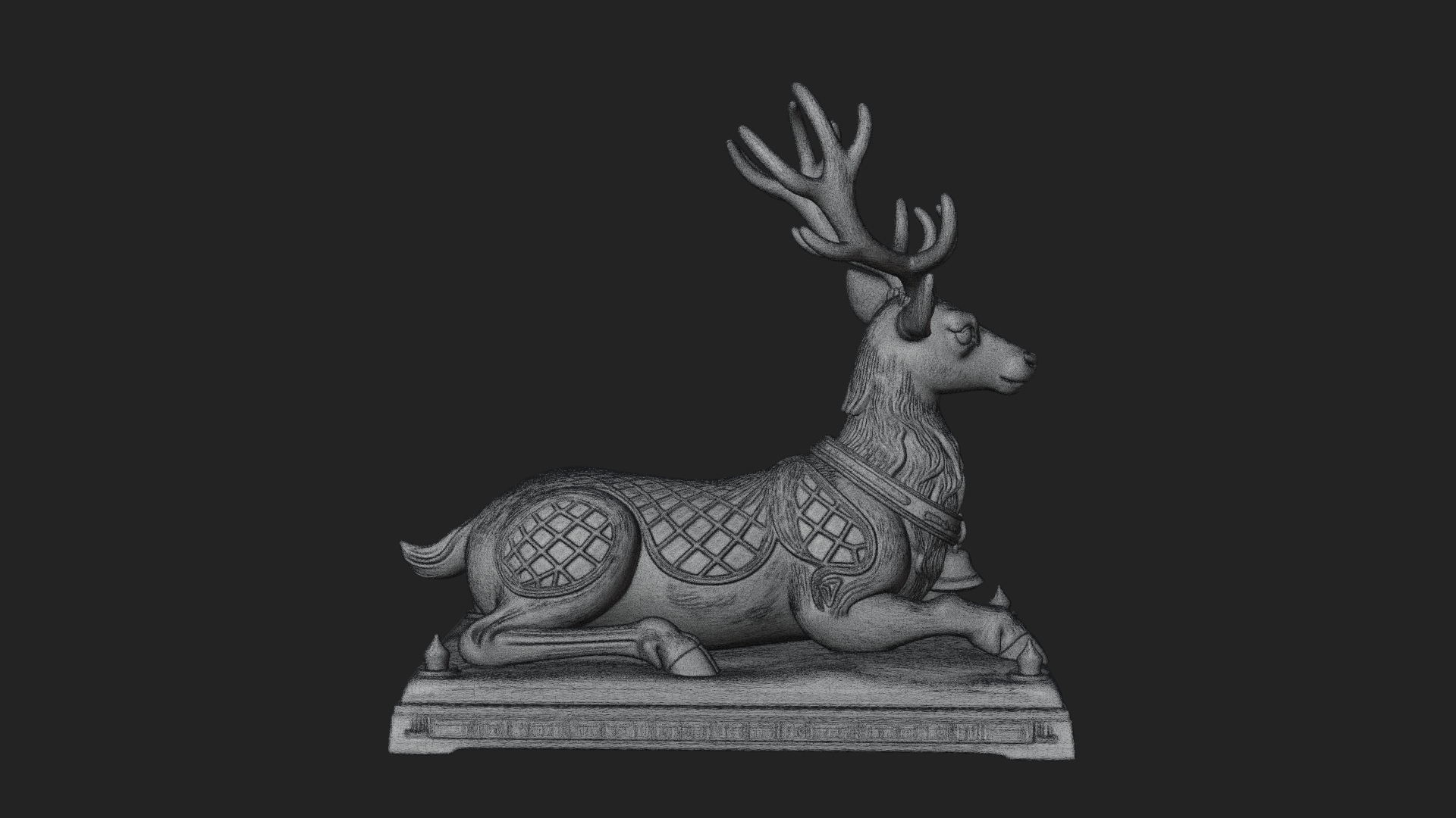 Christmas Reindeer Statue Design 13 3D Print Model 3D Model