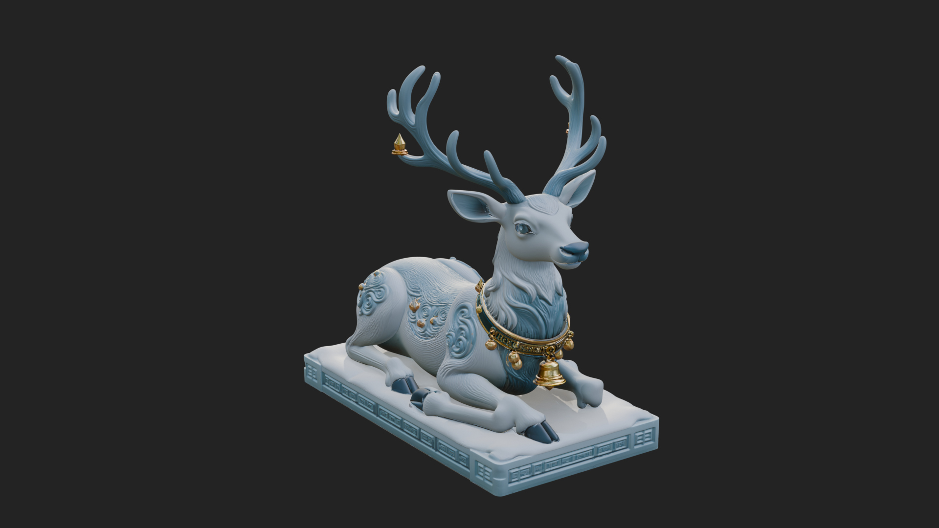 Christmas Reindeer Statue Design 14 3D Print Model 3D Model