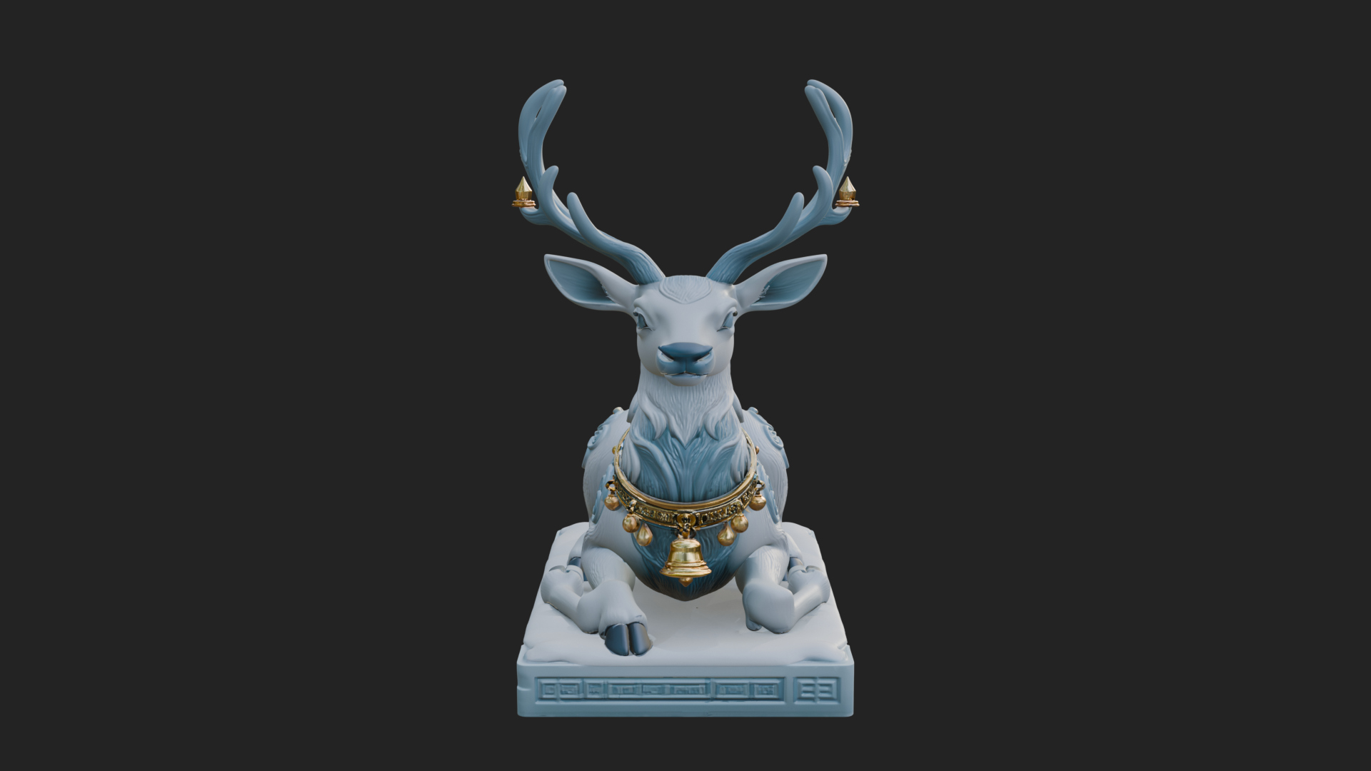 Christmas Reindeer Statue Design 14 3D Print Model 3D Model