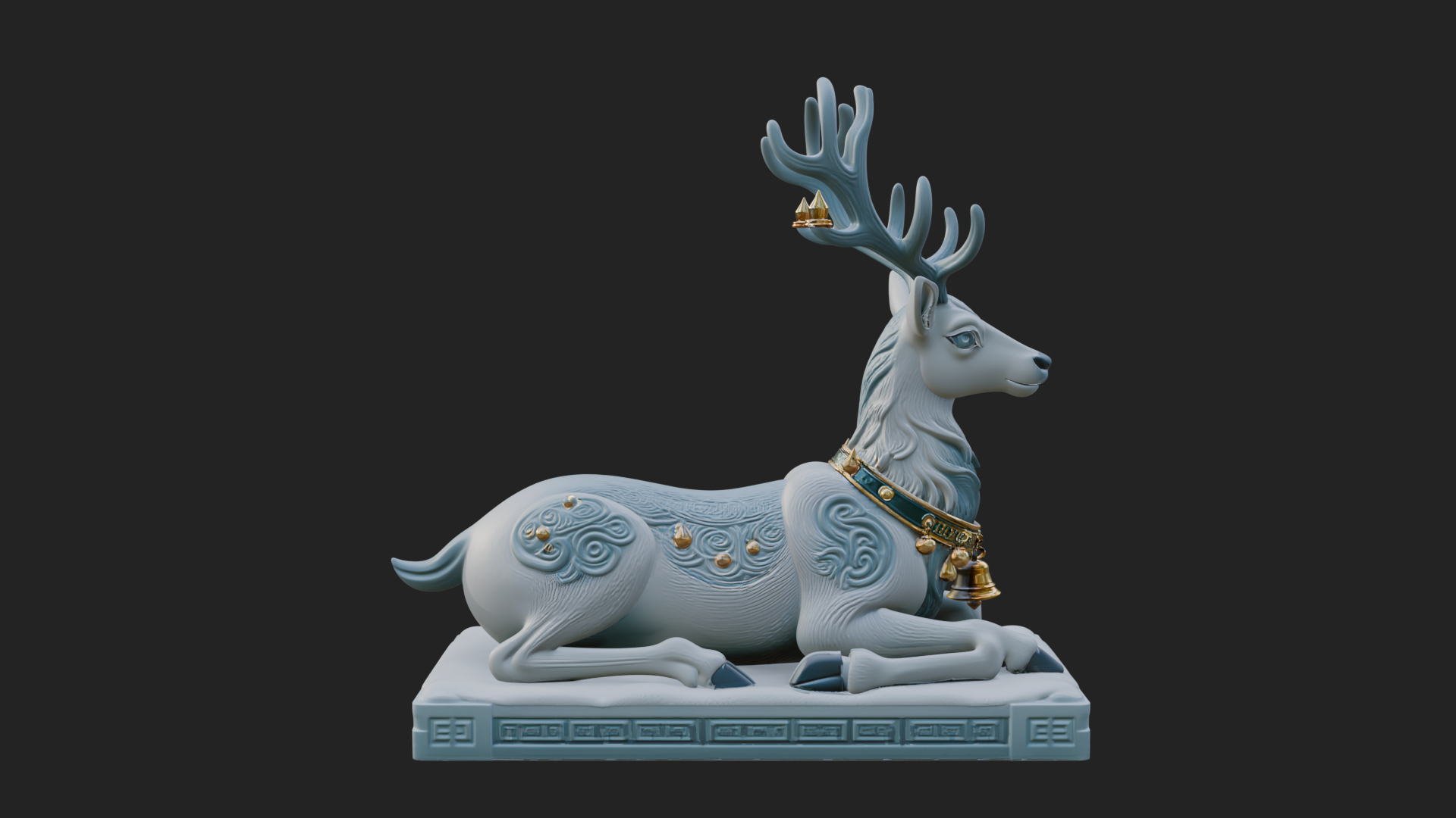 Christmas Reindeer Statue Design 14 3D Print Model 3D Model