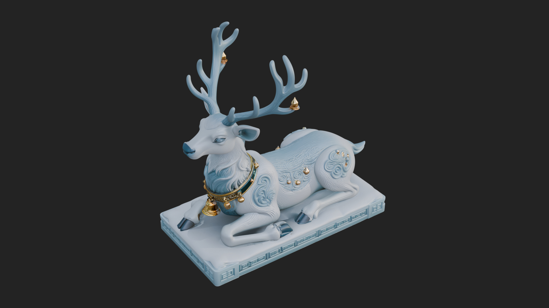 Christmas Reindeer Statue Design 14 3D Print Model 3D Model