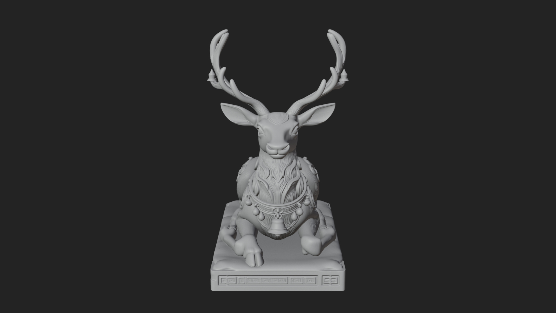 Christmas Reindeer Statue Design 14 3D Print Model 3D Model