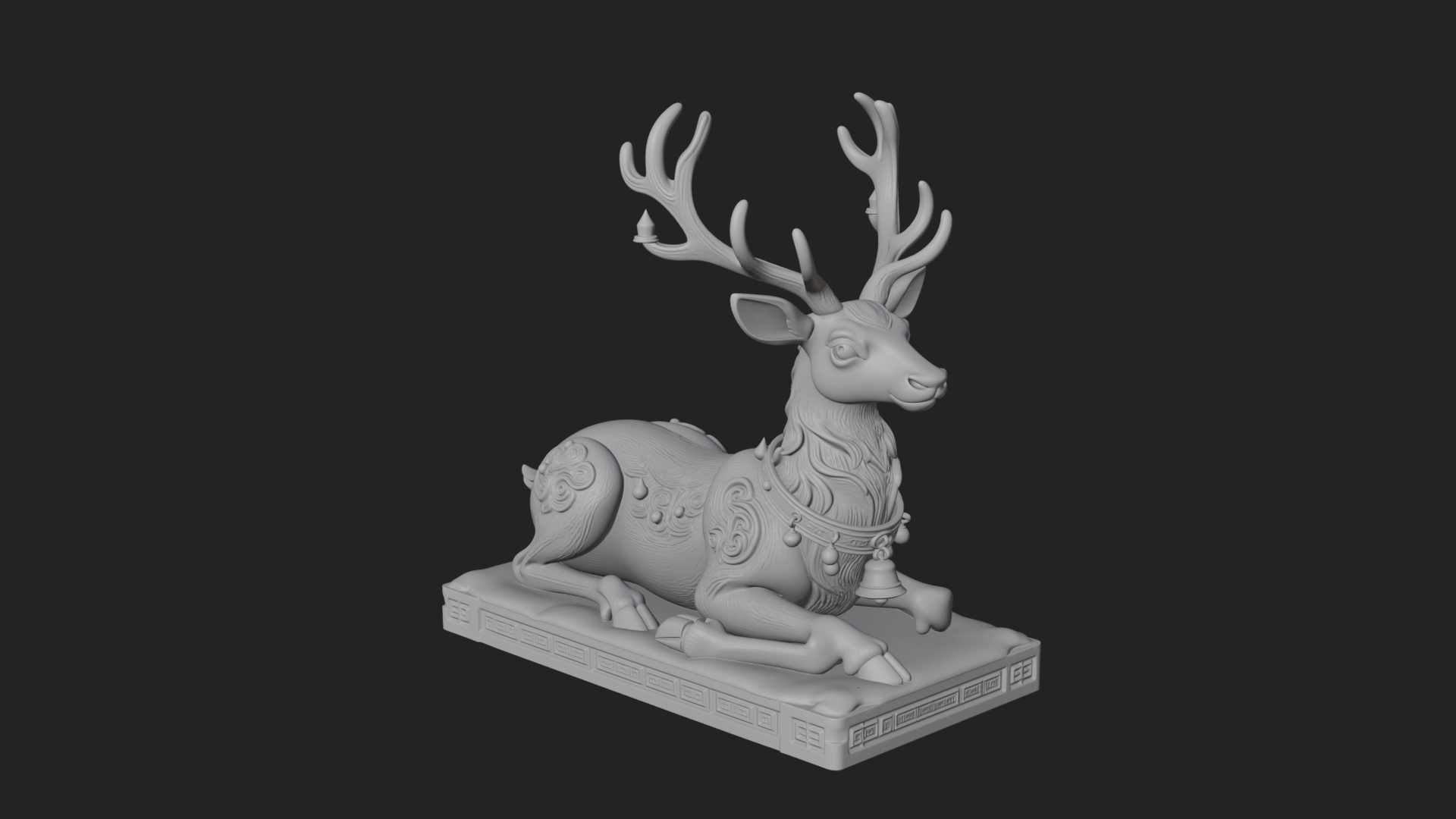 Christmas Reindeer Statue Design 14 3D Print Model 3D Model
