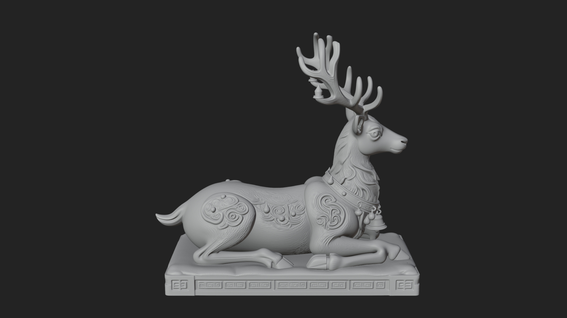 Christmas Reindeer Statue Design 14 3D Print Model 3D Model