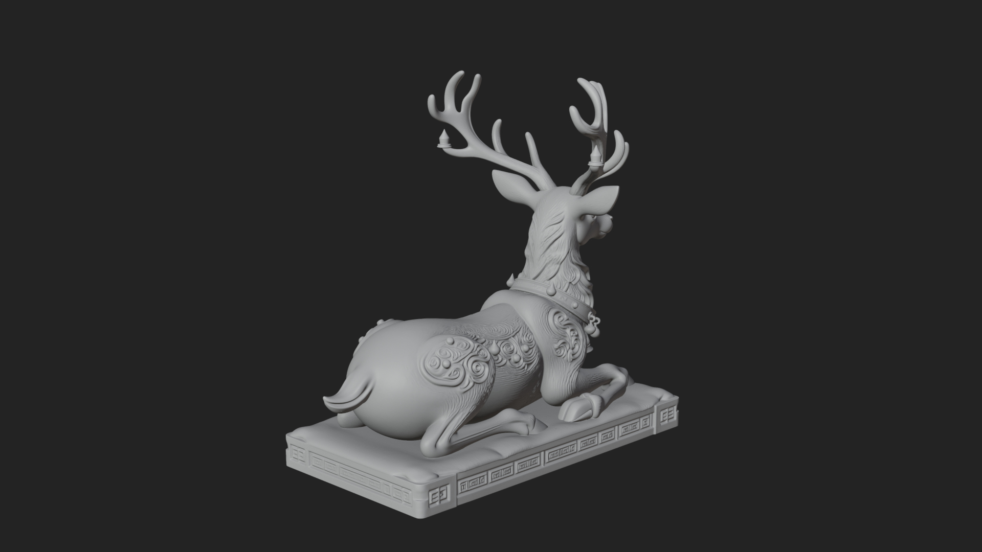 Christmas Reindeer Statue Design 14 3D Print Model 3D Model