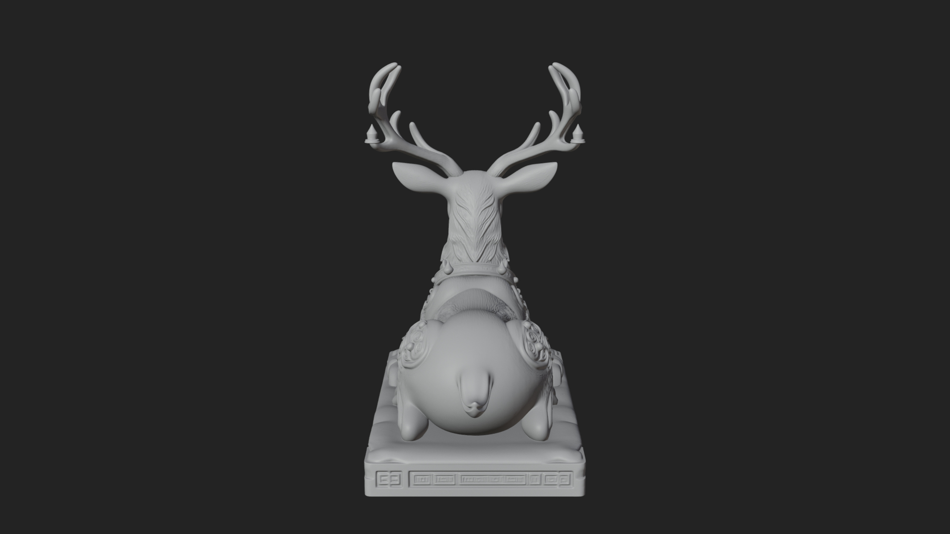 Christmas Reindeer Statue Design 14 3D Print Model 3D Model
