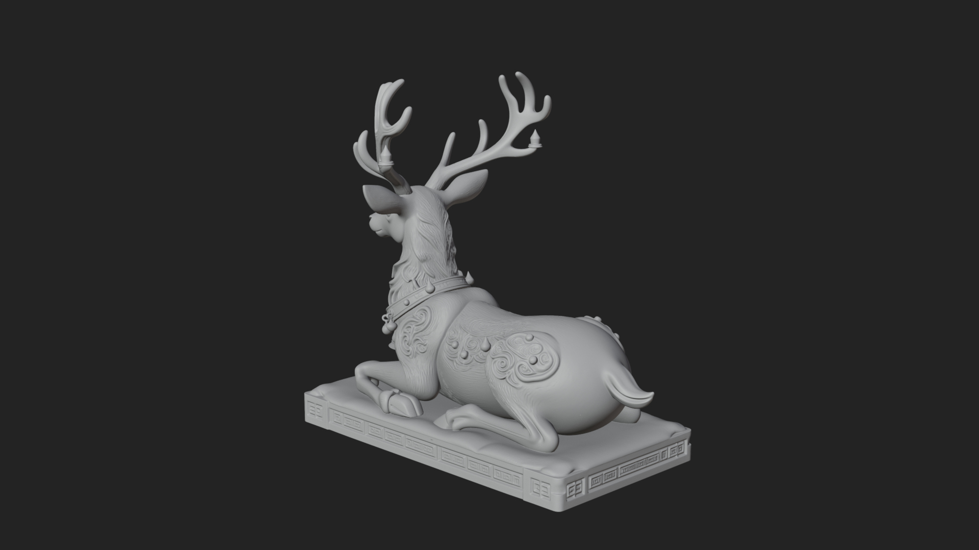 Christmas Reindeer Statue Design 14 3D Print Model 3D Model