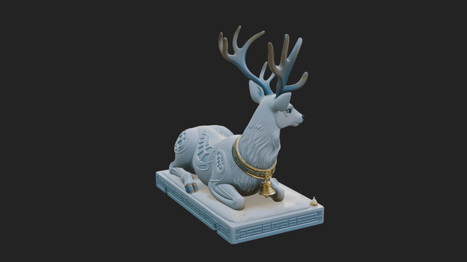 Christmas Reindeer Statue Design 15 3D Print Model 3D Model