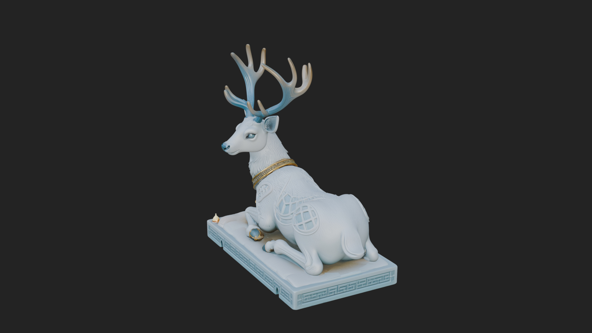 Christmas Reindeer Statue Design 15 3D Print Model 3D Model
