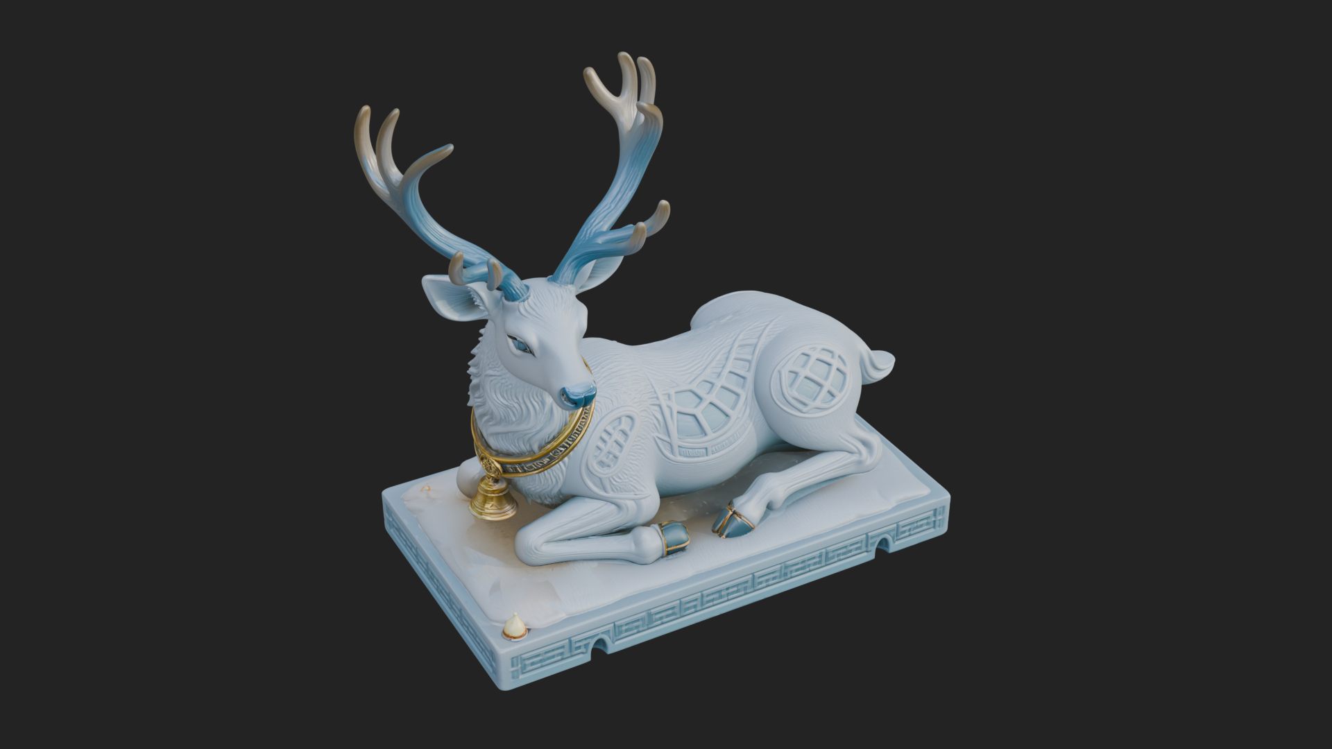 Christmas Reindeer Statue Design 15 3D Print Model 3D Model