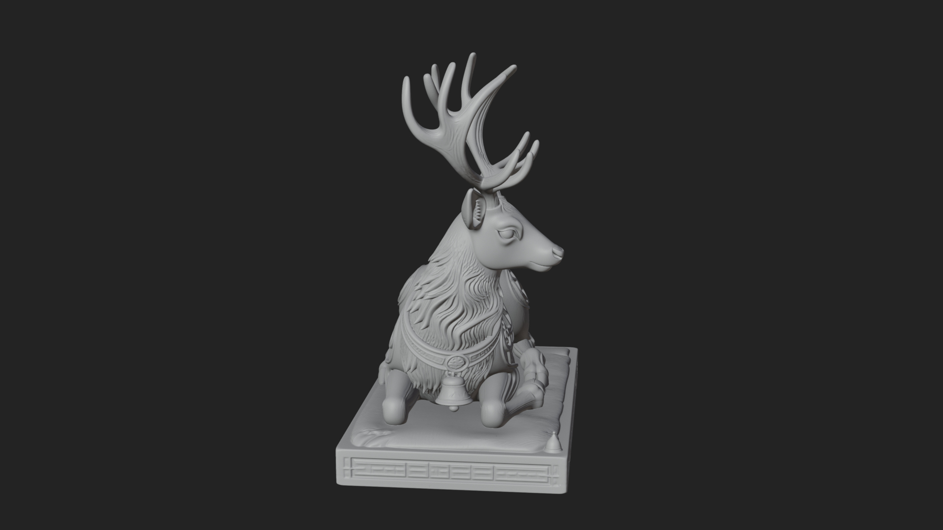 Christmas Reindeer Statue Design 15 3D Print Model 3D Model