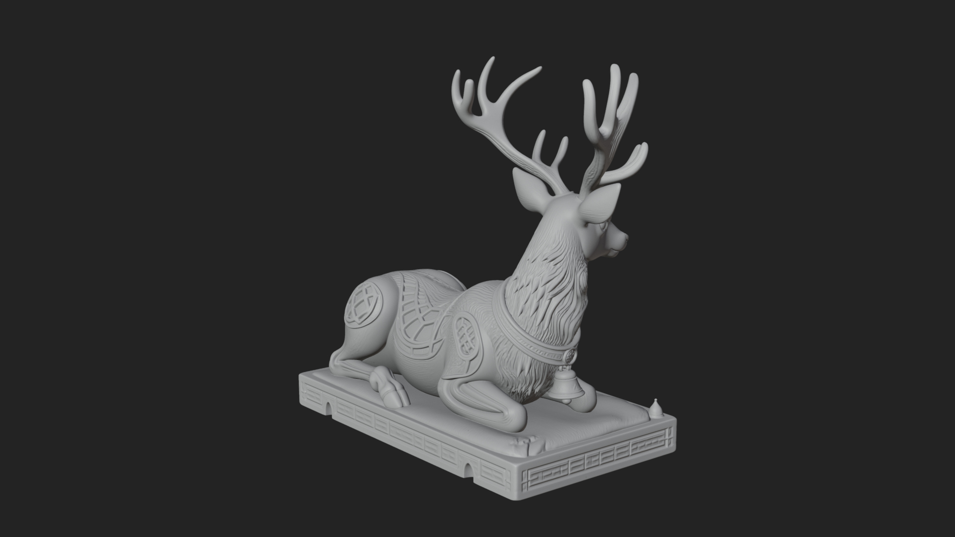 Christmas Reindeer Statue Design 15 3D Print Model 3D Model