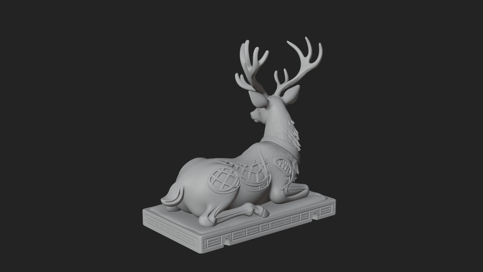 Christmas Reindeer Statue Design 15 3D Print Model 3D Model