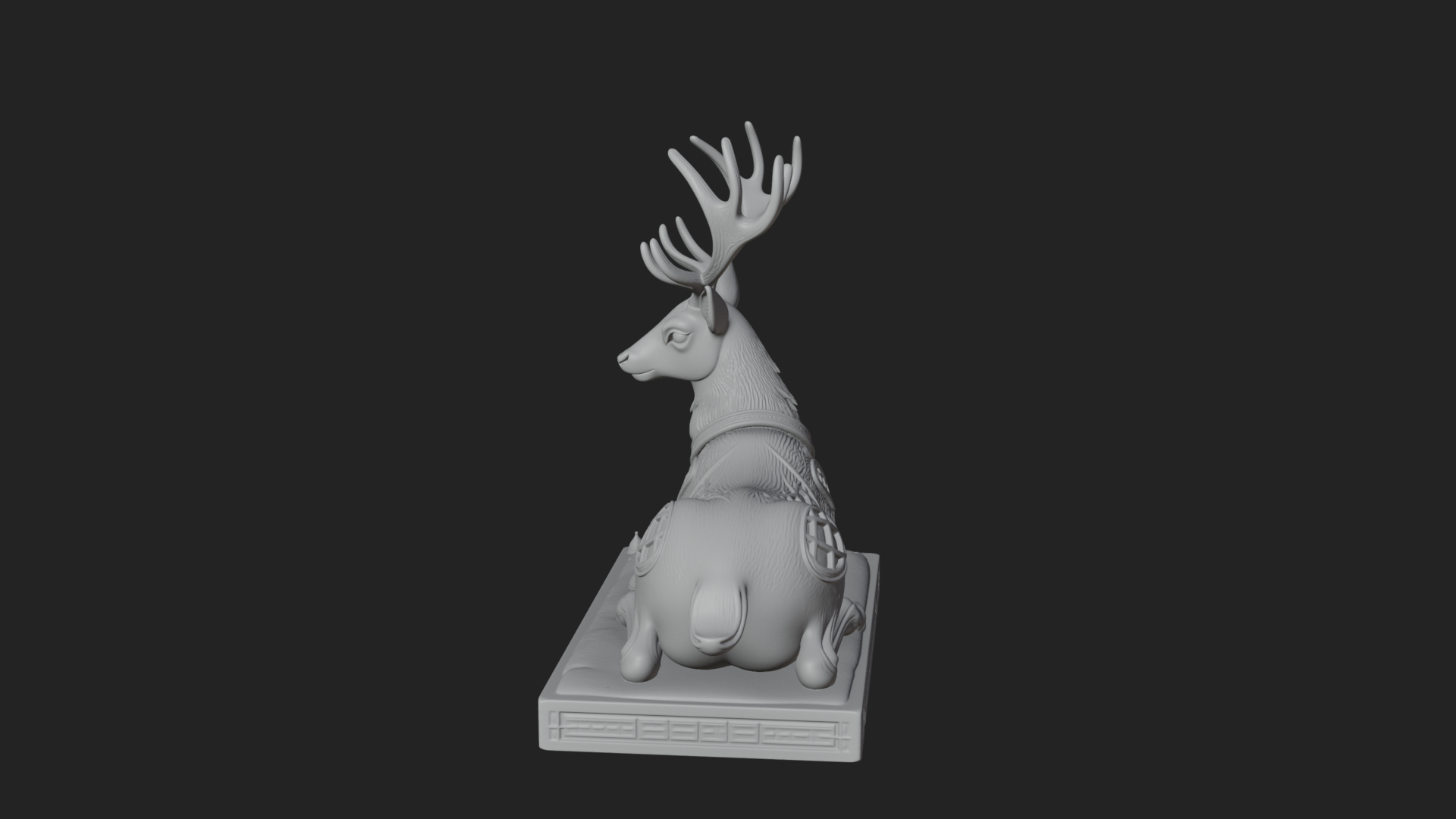Christmas Reindeer Statue Design 15 3D Print Model 3D Model
