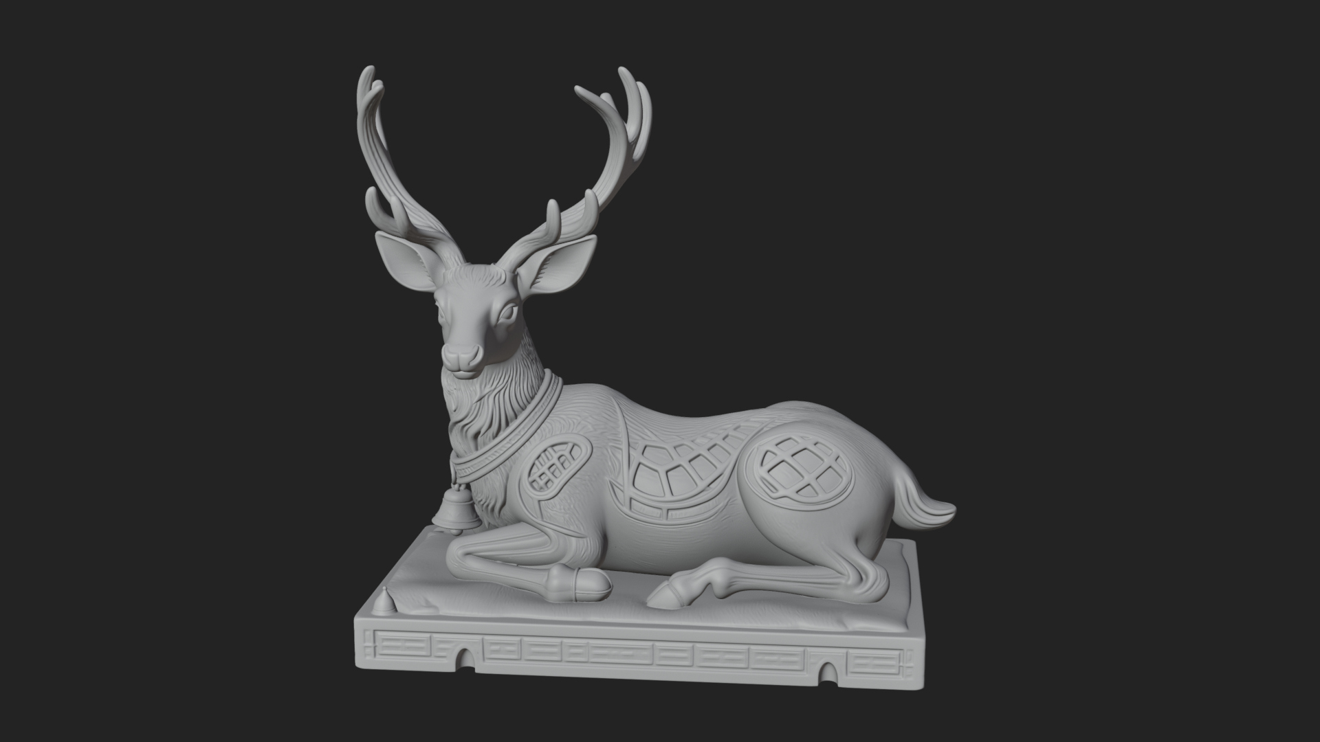 Christmas Reindeer Statue Design 15 3D Print Model 3D Model
