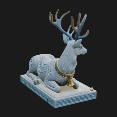 Christmas Reindeer Statue Design 15 3D Print Model