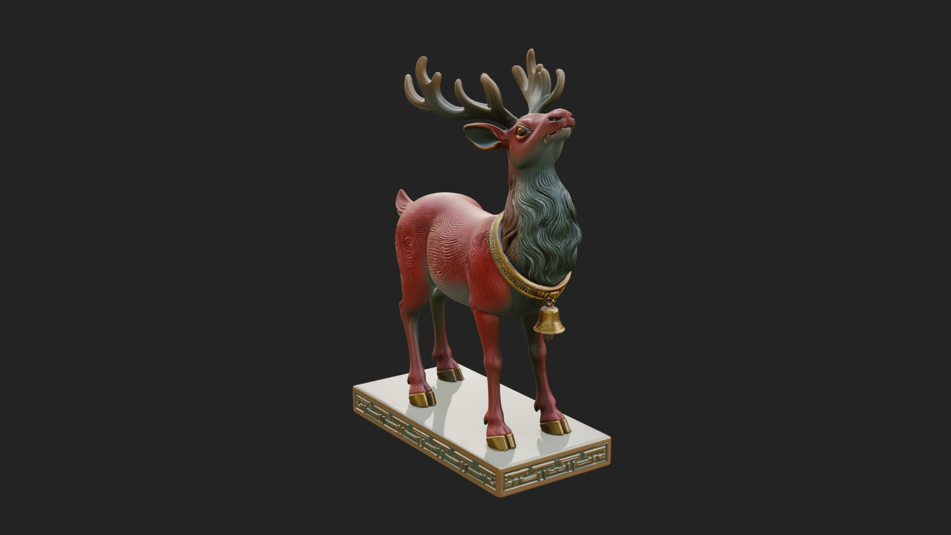 Christmas Reindeer Statue Design 16 3D Print Model 3D Model