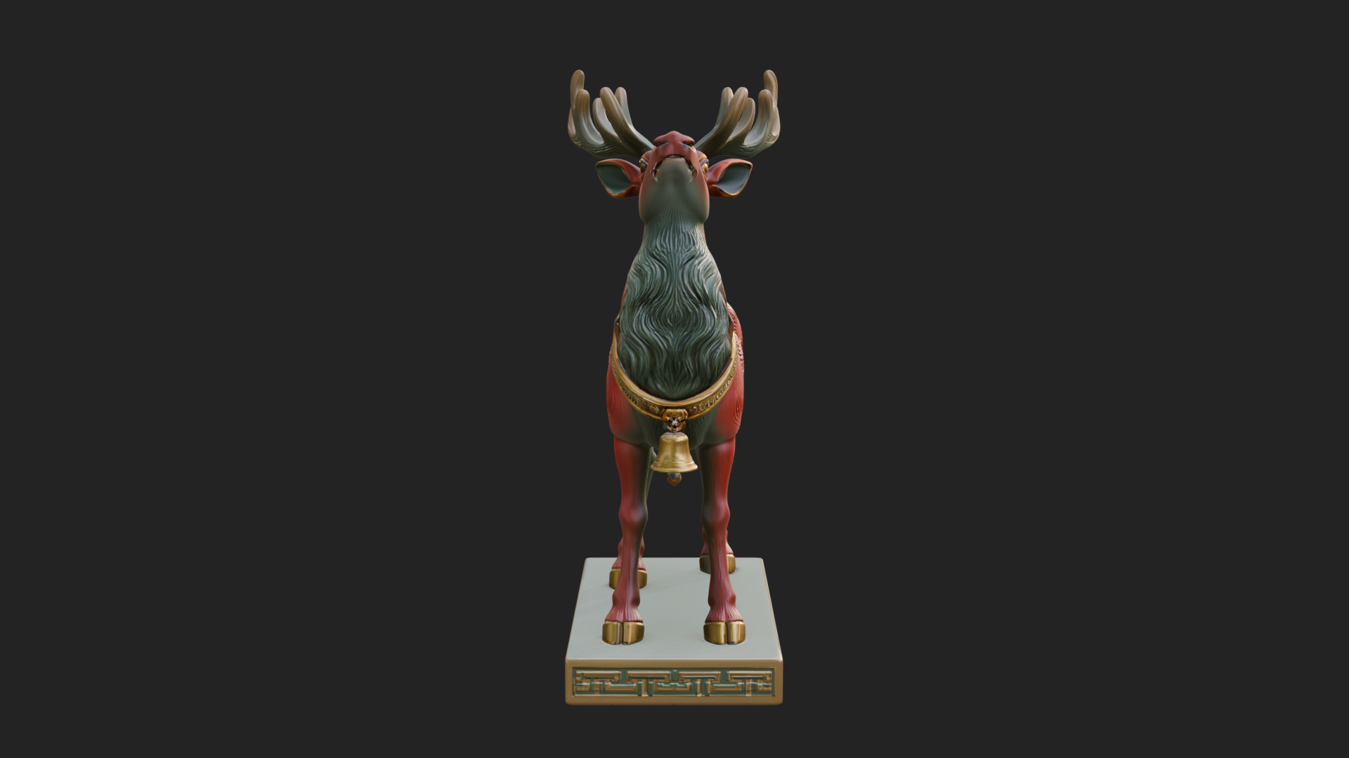Christmas Reindeer Statue Design 16 3D Print Model 3D Model