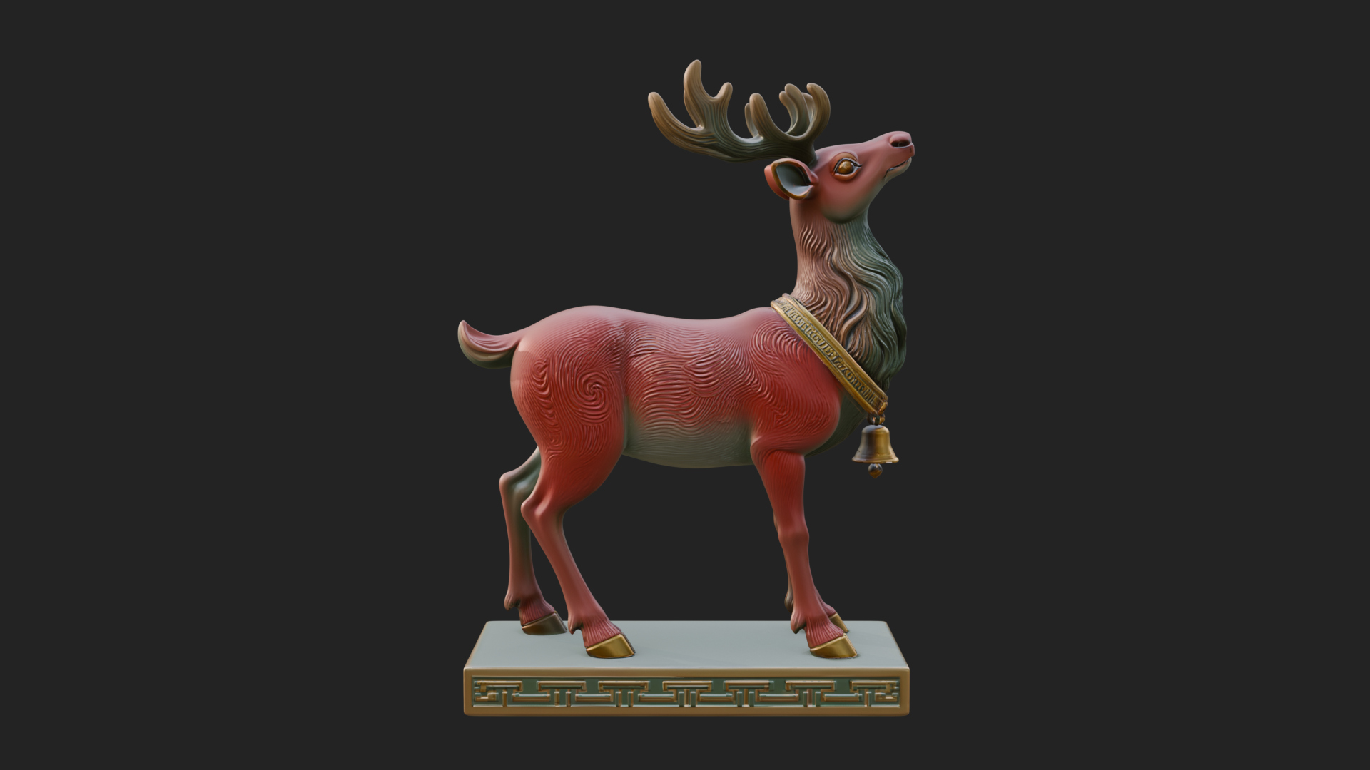 Christmas Reindeer Statue Design 16 3D Print Model 3D Model