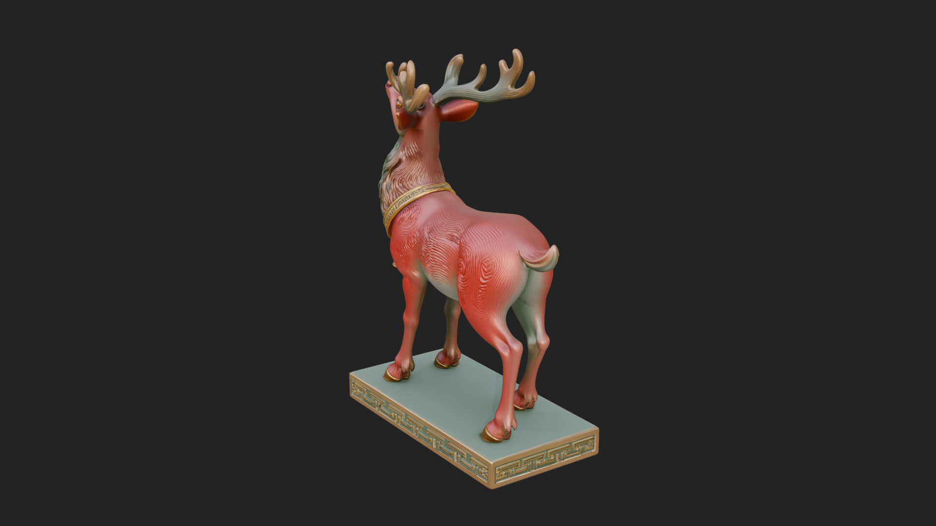 Christmas Reindeer Statue Design 16 3D Print Model 3D Model