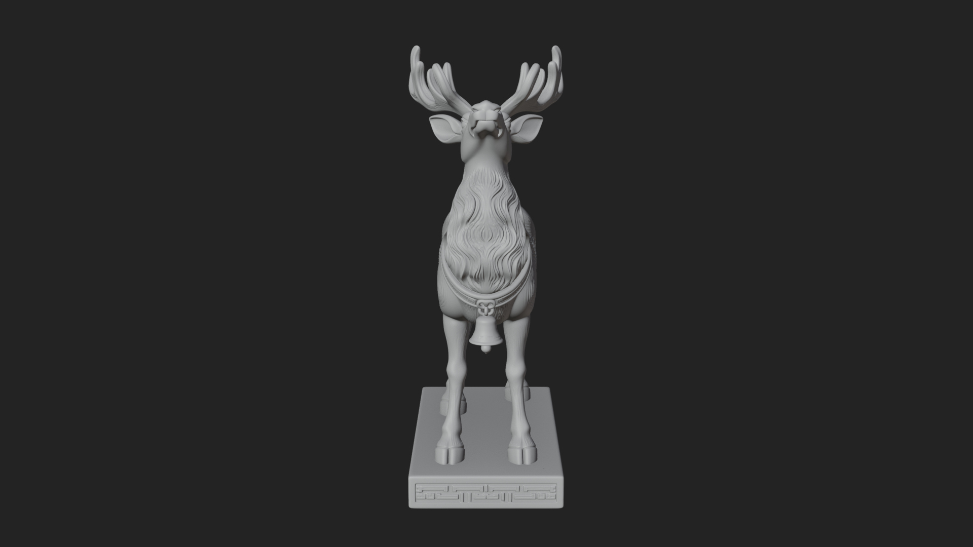 Christmas Reindeer Statue Design 16 3D Print Model 3D Model