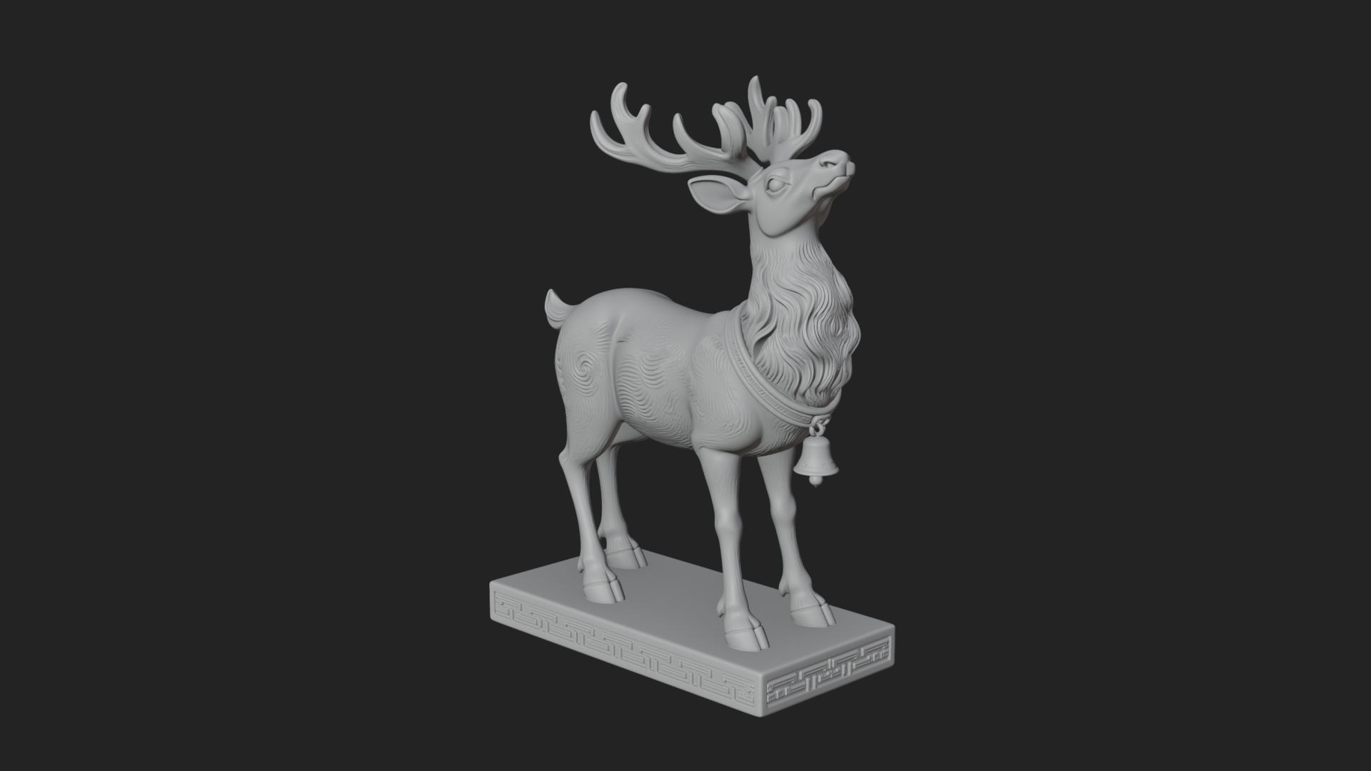 Christmas Reindeer Statue Design 16 3D Print Model 3D Model