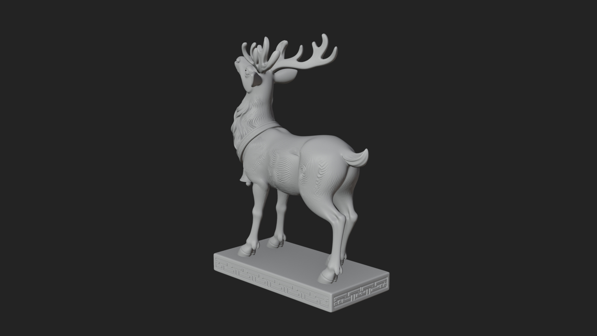 Christmas Reindeer Statue Design 16 3D Print Model 3D Model