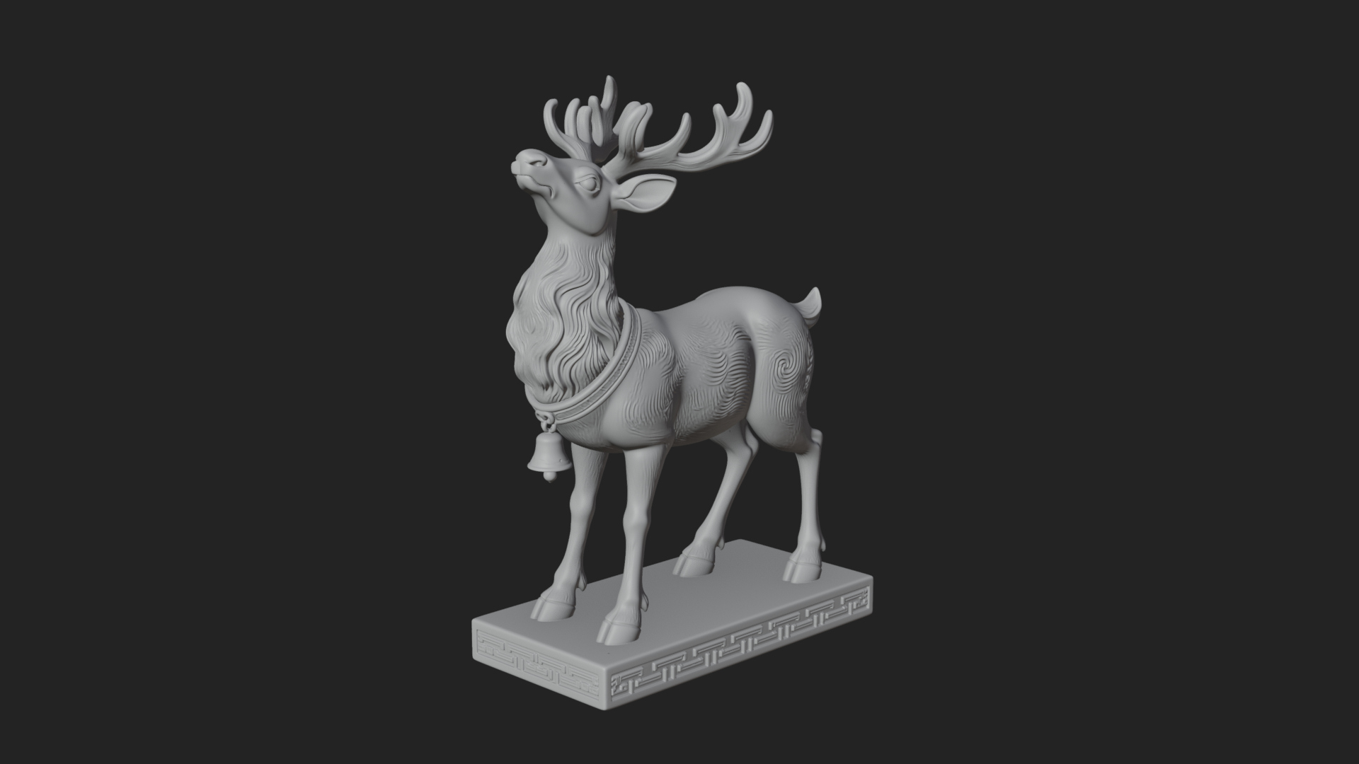 Christmas Reindeer Statue Design 16 3D Print Model 3D Model