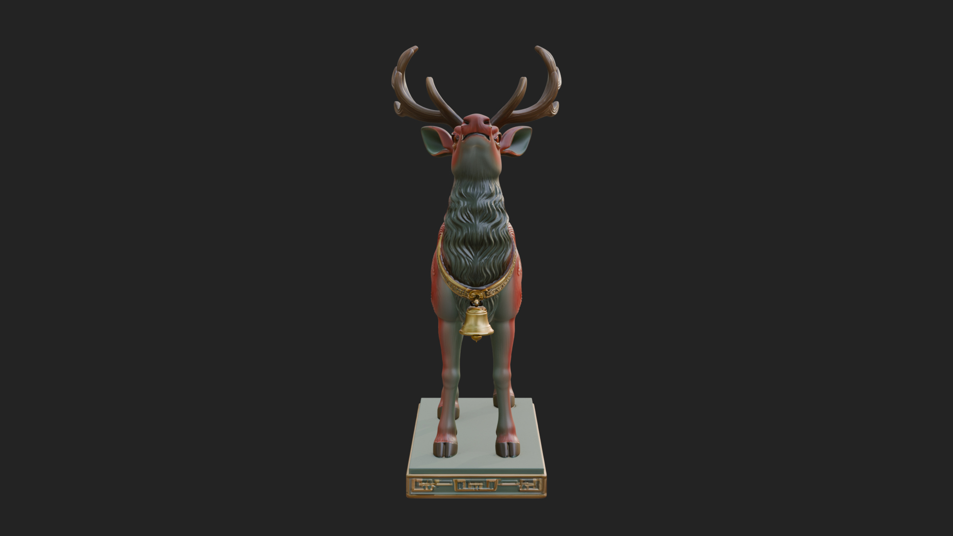Christmas Reindeer Statue Design 17 3D Print Model 3D Model