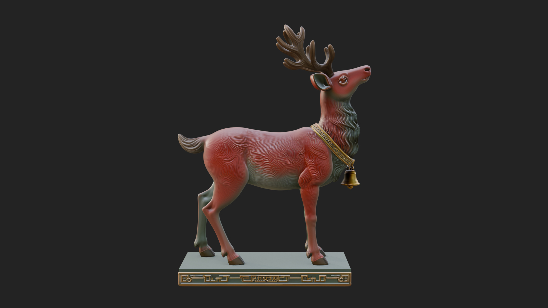 Christmas Reindeer Statue Design 17 3D Print Model 3D Model
