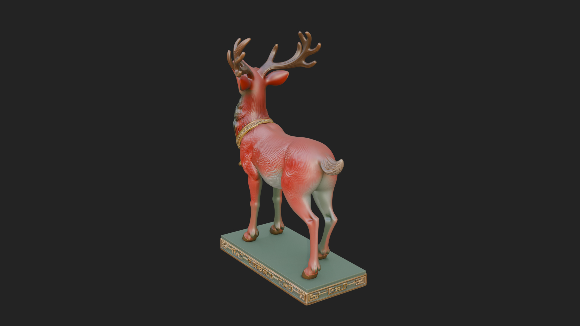 Christmas Reindeer Statue Design 17 3D Print Model 3D Model