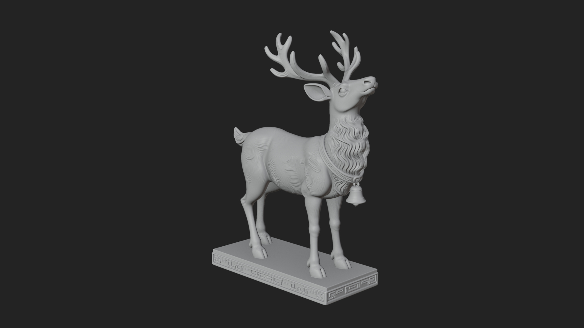 Christmas Reindeer Statue Design 17 3D Print Model 3D Model